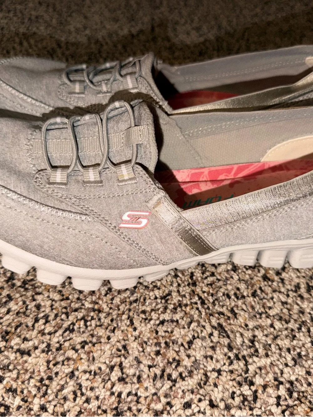 Skechers Light Gray Slip-On Moccasin